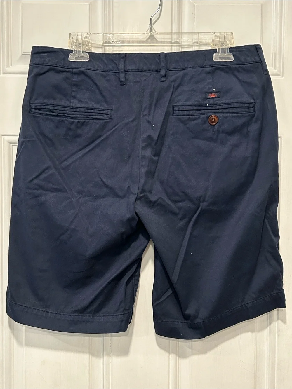 Faherty Movement Chino Shorts Navy Blue Mens Flat Front Preppy Golf Classic 32